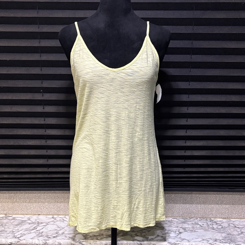 Michelle by Comune Malibu Canary Yellow Spaghetti Strap Cami Tank Medium‎ NWT